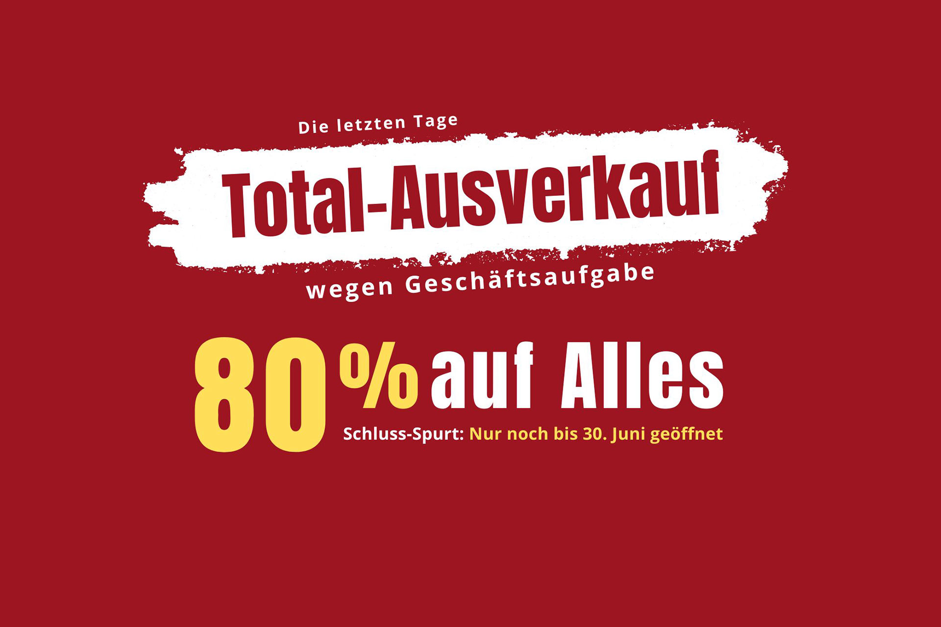 Premeium Modemarken mit 80% Rabatt auf alles beim Totalausverkauf wegen Geschäftsaufgabe